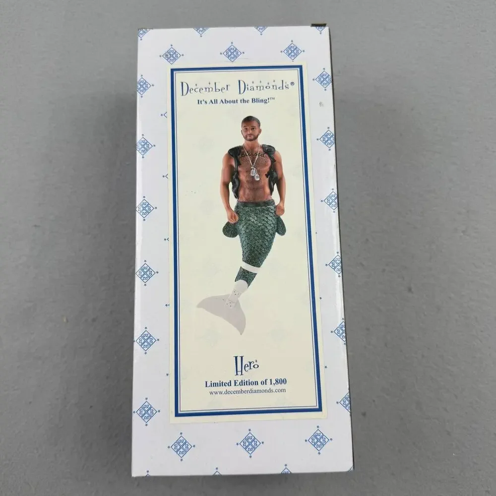 December Diamonds Hero Merman Ornament Military 2017 Numbered Ltd Ed 1351 NIB